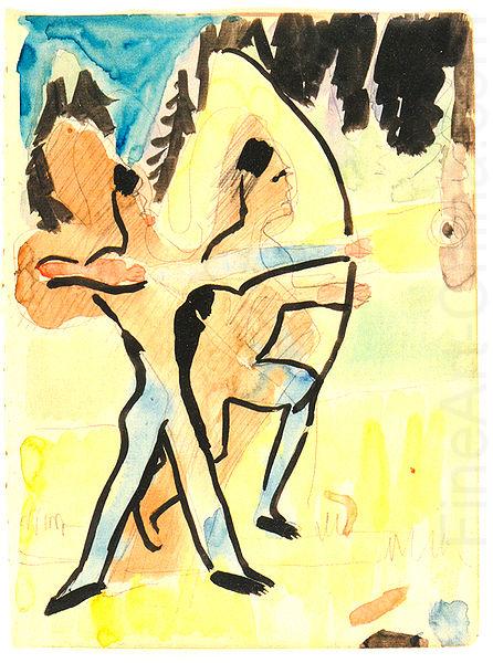 Archer at Wildboden- Watercolour und ink over pencil, Ernst Ludwig Kirchner